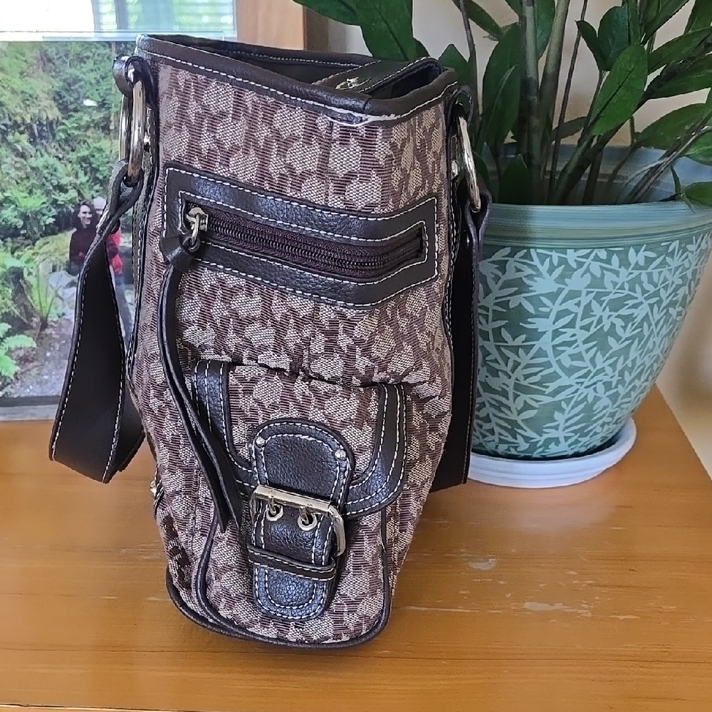 New York & Company Brown Signature Tote Bag - Picture 3 of 13